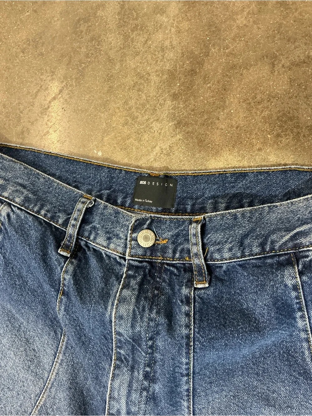 ASOS DESIGN Men’s Balloon Barrel Leg Jeans Blue Denim 34x28 Relaxed Trendy Fit